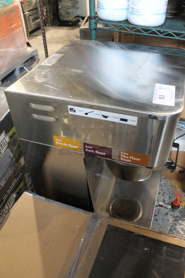 Grindmaster P-400 Stainless Steel Commercial Countertop Coffee Machine w/ Hot Water Dispenser and 2 Metal Brew Baskets. 240 Volts, 1 Phase. - Image 7 of 10