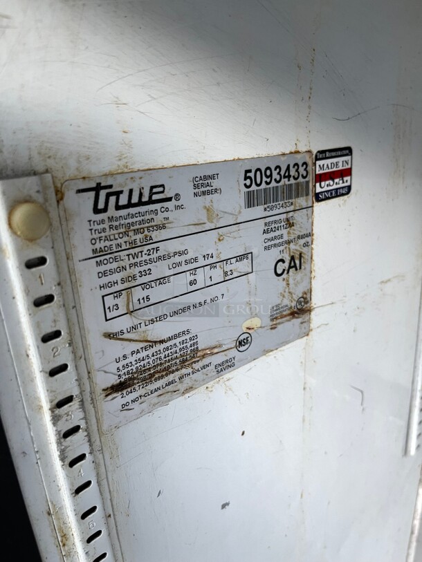 Nice! True Worktop Refrigerated Cooler With Back Splash NSF 115 Volt Tested and Working! - Image 4 of 8