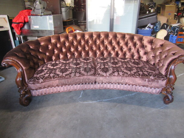 One BEAUTIFUL Oversized Couch With Assorted Pillows. 88X40X43