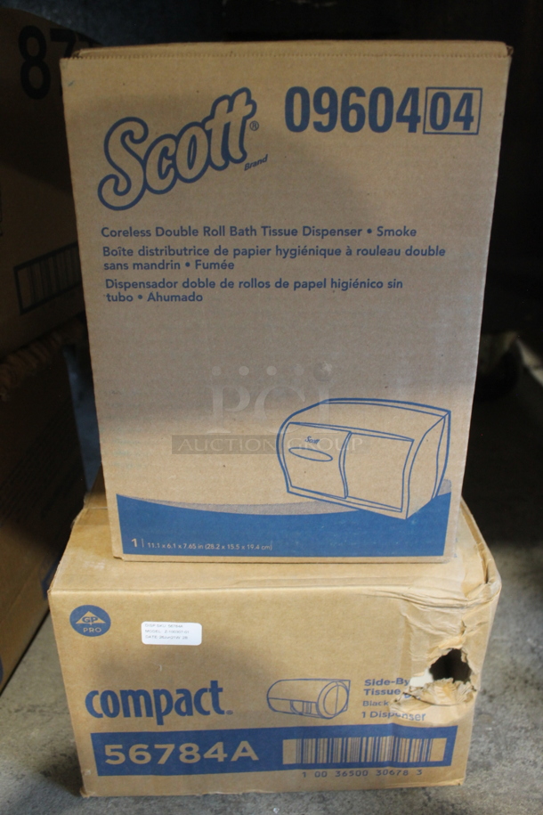 2 Various Toilet Paper Dispensers; Scott 09604 and Compact 56784A. 2 Times Your Bid!
