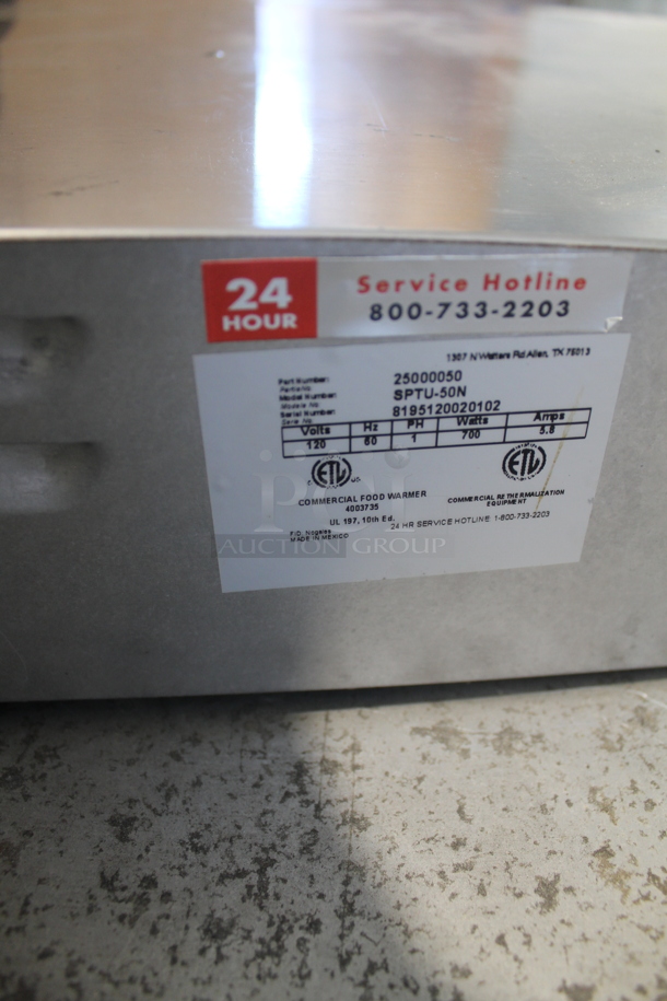 APW Wyott SPTU-50N Stainless Steel Commercial Countertop Bun Warming Drawer. 120 Volts, 1 Phase. Tested and Working! - Image 7 of 8