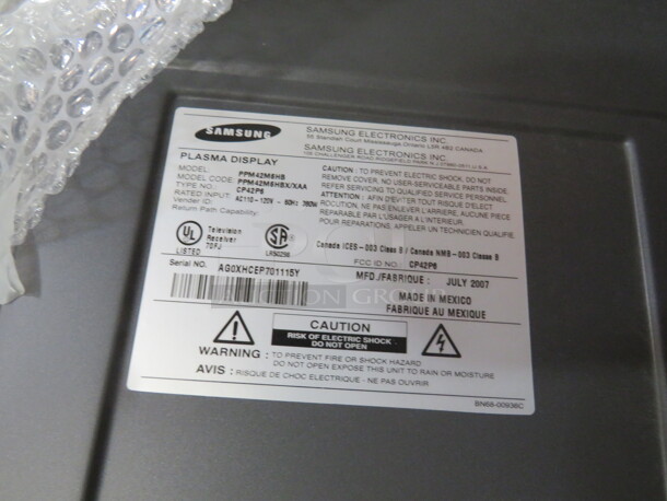 One Samsung 42 Inch TV/Video Recorder. #PPM42M6HB - Image 3 of 3
