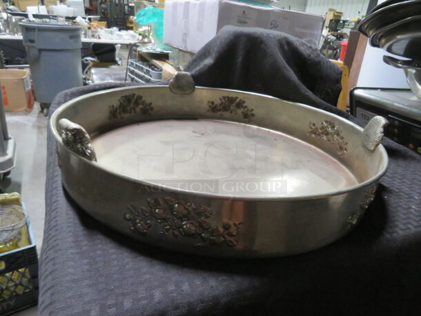 One AWESOME Vintage Look 18.5X3 Stainless Steel Serving Bowl/Tray. - Image 1 of 3