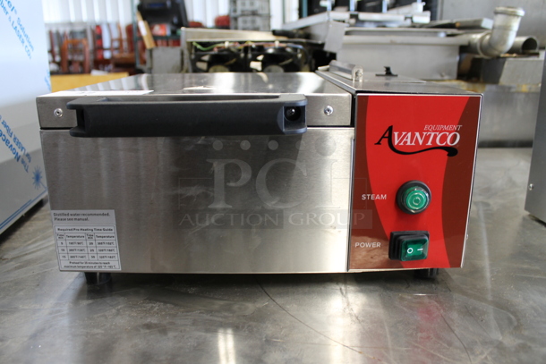BRAND NEW SCRATCH AND DENT! Avantco 177QS1800SS Stainless Steel Commercial Countertop Electric Powered Quick Shot Portion Steamer. 120 Volts, 1 Phase. Tested and Working! - Image 2 of 5