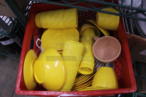 ALL ONE MONEY! Lot of Various Items Including Yellow Bowls and Saucers