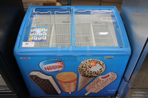 Metal Commercial Novelty Ice Cream Freezer Merchandiser. Tested and Working! - Image 1 of 4