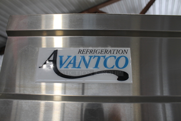 Avantco 178CFD2RR Stainless Steel Commercial 2 Door Reach In Cooler w/ Poly Coated Racks on Commercial Casters. 115 Volts, 1 Phase. Tested and Working! - Image 3 of 11