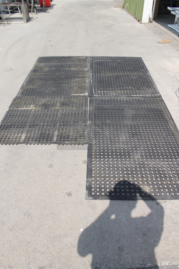 4 Black Anti Fatigue Floor Mats. Includes 36x60.5. 4 Times Your Bid! - Image 1 of 3