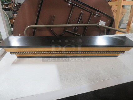 One Wooden Wall Mount Shelf. 31X6X5