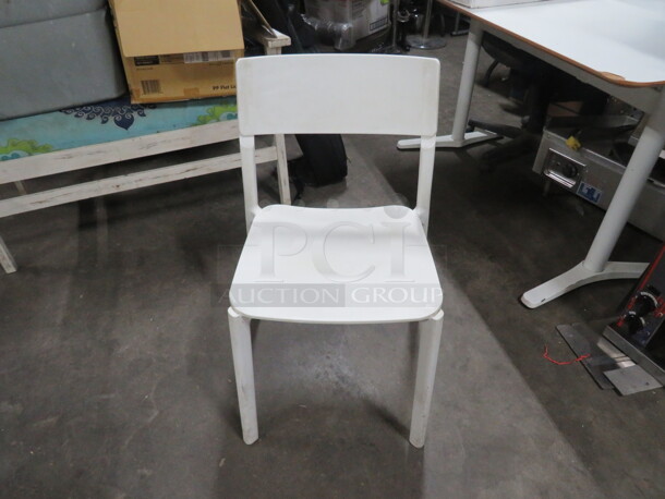 One Poly White Chair. - Image 1 of 2