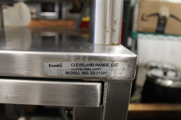 Cleveland SteamCub Stainless Steel Commercial Electric Powered Single Deck Steam Cabinet on Equipment Stand. 208 Volts, 3 Phase.  - Image 5 of 5