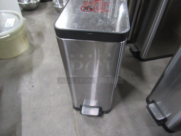 One Stainless Steel Step Trash Can.