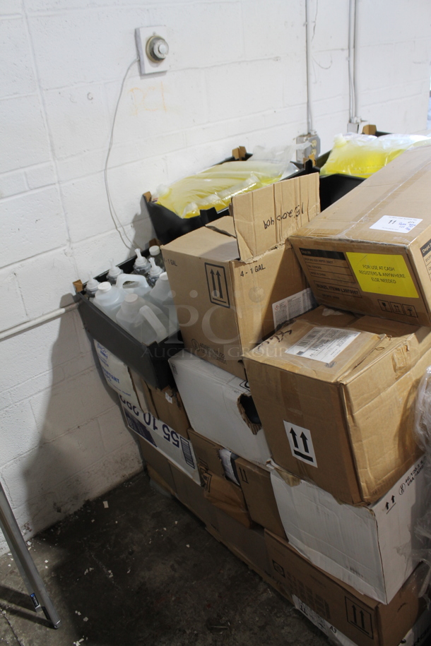 PALLET LOT of 50 Boxes of Various Cleaners Including Block Whitener and Label Rolls. 50 Times Your Bid! - Image 1 of 6
