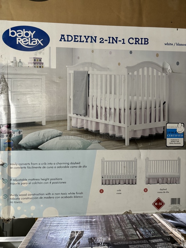Baby Relax ADELYN 2-IN-1 CRIB - White  - Image 2 of 2
