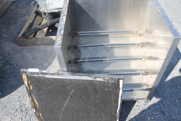 Stainless Steel Table w/ Back Splash and Lower Bottle Rack. - Image 8 of 9