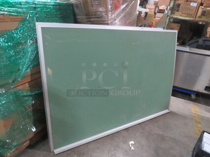 One 72X48 Metal Framed Chalkboard.