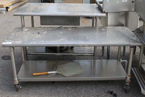Stainless Steel Commercial Table w/ Under Shelf on Commercial Casters. - Image 1 of 3