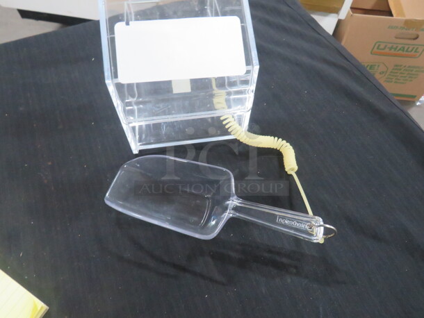 Acrylic Candy Bin With Flip Lid And Scoop.  - Image 3 of 4