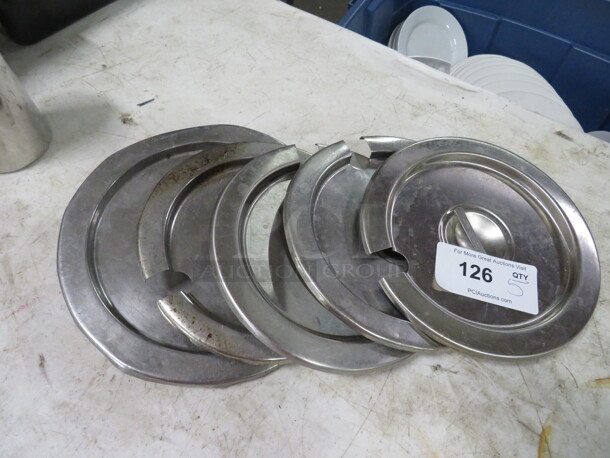 Assorted Stainless Steel Lids.