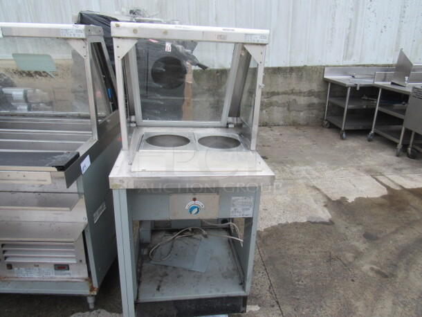 One Duke Hot Well With Sneeze Guard, Cutting Board, And Under Storage. Model# SW600-25FLM. 24X34X57.5 - Image 1 of 3