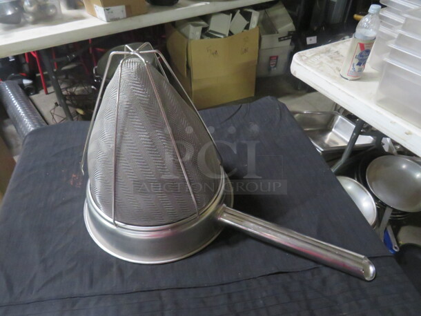 One Stainless Steel Cone Mesh  Strainer. - Image 1 of 1