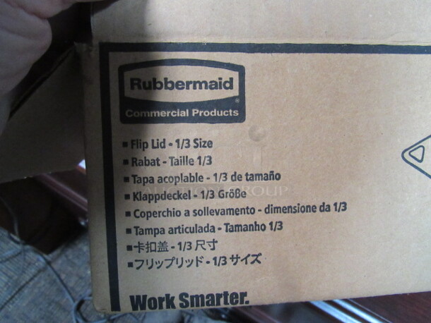 NEW 1/3 Size Amber Rubbermaid Food Storage Container Flip Lid. 6XBID. $9.00 Each. - Image 2 of 3