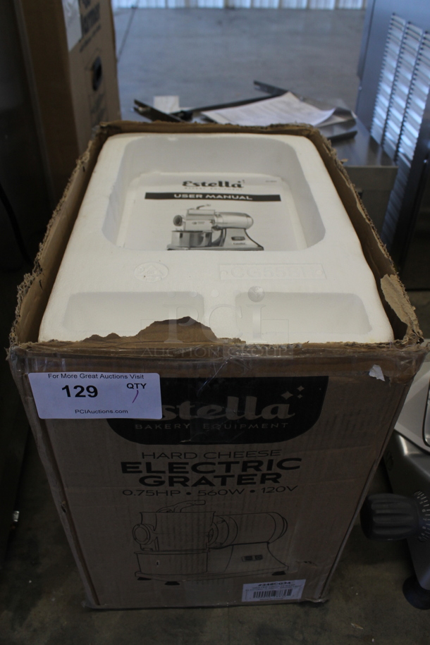 BRAND NEW SCRATCH AND DENT! Estella 348CG34 Stainless Steel Commercial Countertop Electric Powered Hard Cheese Grater. 120 Volts, 1 Phase. Tested and Working! - Image 2 of 5
