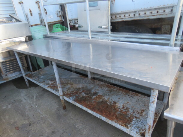 One 96X30X33.5 Stainless Steel Table With Under Shelf. - Image 1 of 1