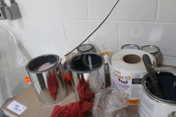 Wooden Counter w/ 2 Under Shelves and Contents - Image 3 of 3