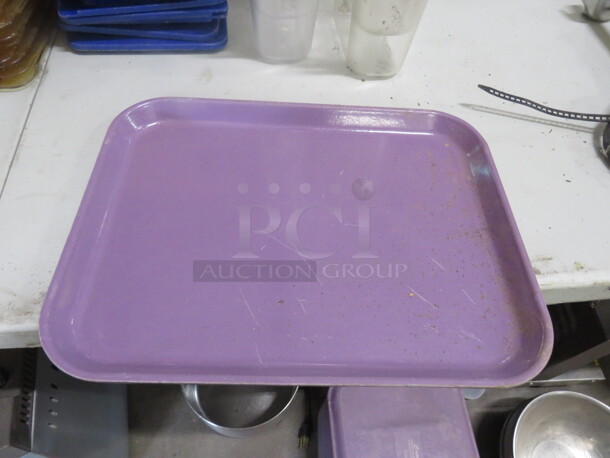 One Lot Of 13X11 Purple Lunch Trays
