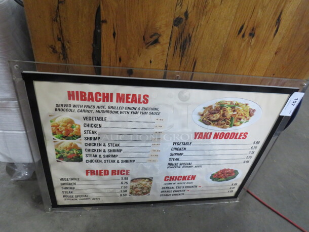 One 38X28 Menu Board.  - Image 1 of 1