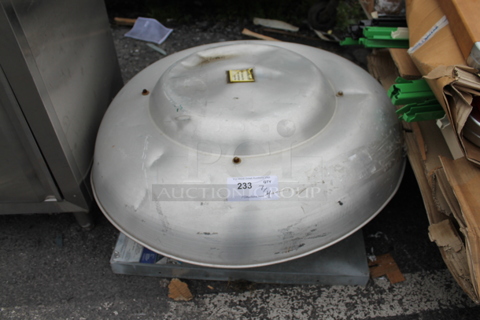 CaptiveAire DMUA18FA Metal Commercial Rooftop Mushroom Exhaust Fan. 115 Volts, 1 Phase. 