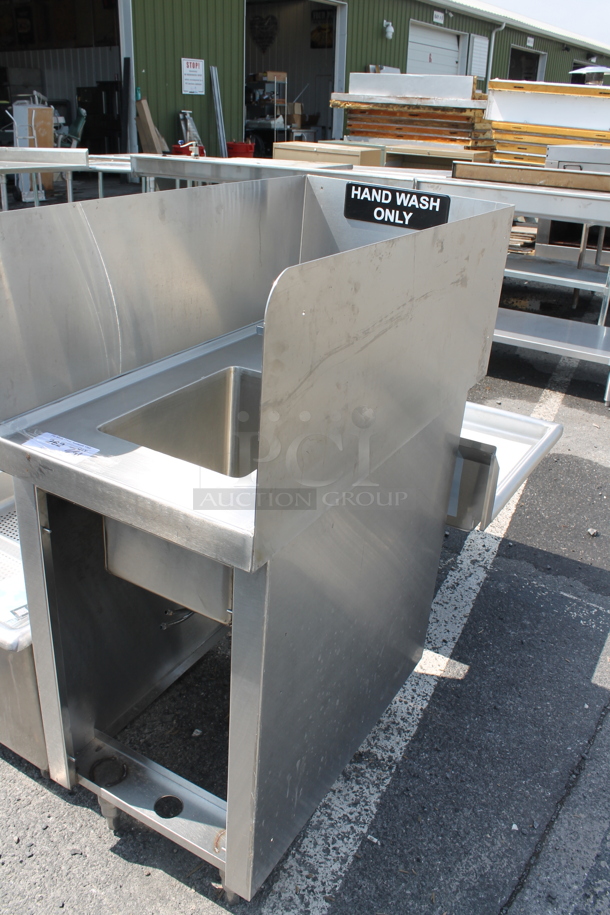 Stainless Steel Commercial Single Bay Sink w/ Faucet, Handles and Side Splash Guards. Bay 10x14 - Image 2 of 8