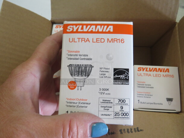 NEW Case Of 6 Sylvania Ultra LED MR16 Bulbs. 3XBID - Image 1 of 1