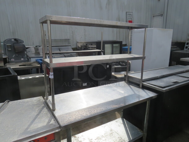One Stainless Steel Table With Under Shelf And 2 SS Over Shelves. 48X24X65 - Image 2 of 3