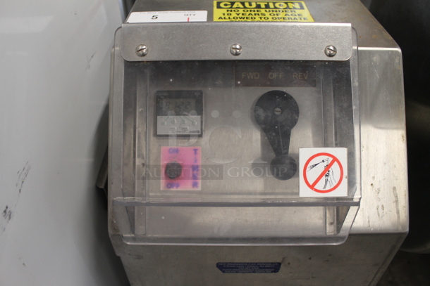 Daniels DMX 100 Stainless Steel Commercial Floor Style Meat Mixer on Commercial Casters. 115 Volts, 1 Phase. Tested and Working! - Image 3 of 11