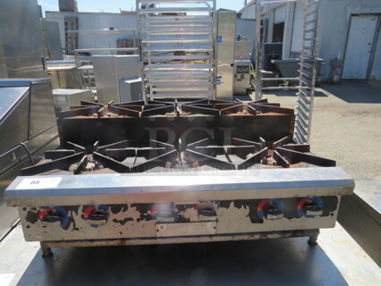 One Countertop 6 Burner Gas Range. 36X27X16