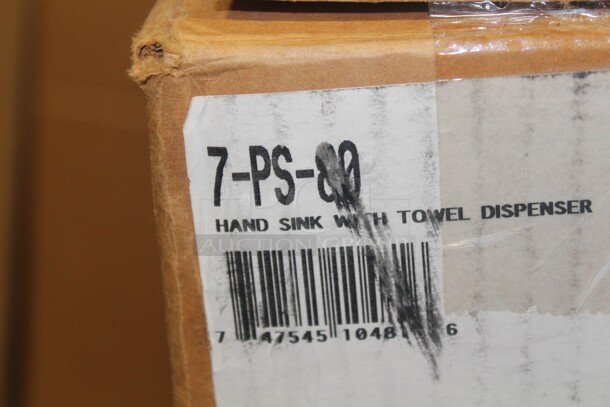 NEW IN BOX! Advance Tabco Model 7-PS-80 Commercial Stainless Steel Hand Sink With Soap And Towel Dispenser And Faucet. 17x15.25x26.5 - Image 4 of 4