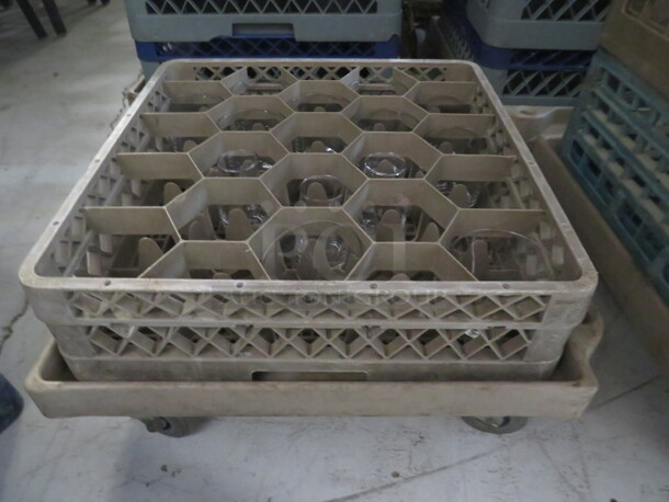 One Beige 20 Hole Dishwasher Rack.  - Image 1 of 1