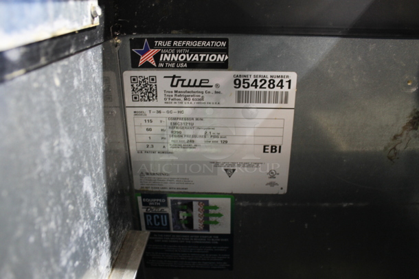 2018 True T-36-GC-HC Stainless Steel Commercial Back Bar Bottle Cooler w/ Sliding Lid. 115 Volts, 1 Phase. Tested and Powers On But Does Not Get Cold - Image 5 of 5