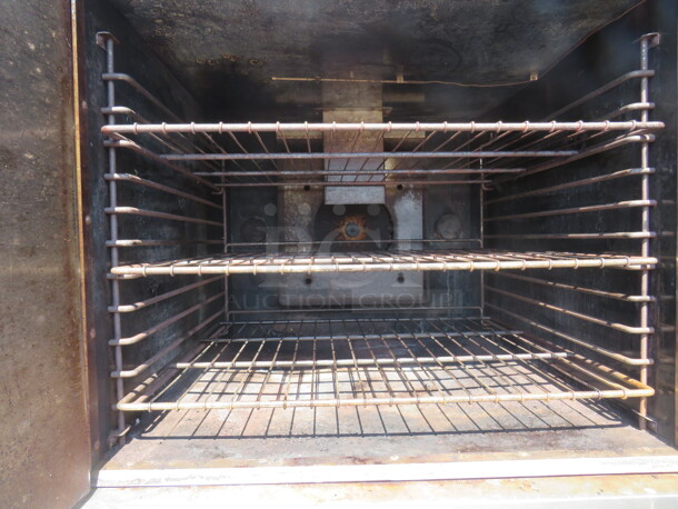One Royal Natural Gas Double Oven With 8 Racks. 120 Volt.  Model# RCO. 38X34X68Unable To Test.  - Image 2 of 3