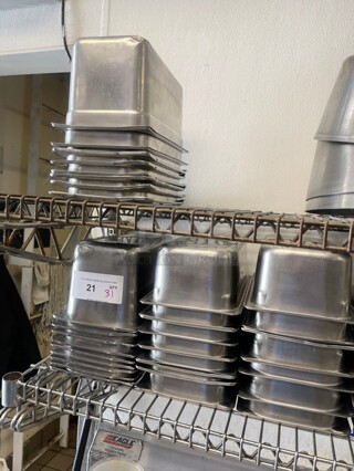 Clean! Commercial Stainless Steel Pans 1/3 Size NSF 7x13x6