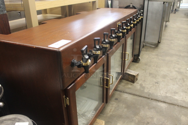 Absocold ARD241AB10R/L Wooden 12 Head Wine Dispenser w/ 3 Doors. 120 Volts, 1 Phase.  - Image 2 of 8