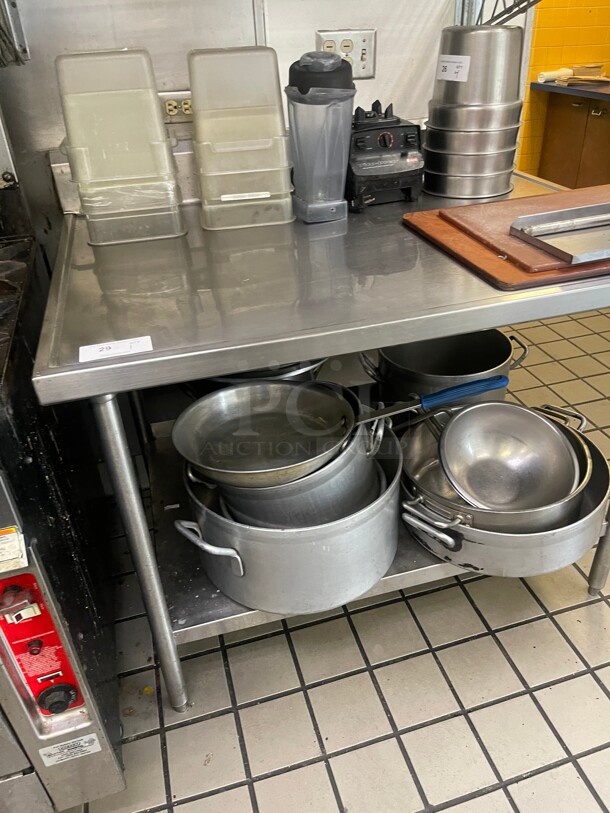 Clean! Commercial Stainless Steel Table With Stainless Shelf NSF 48x36x36