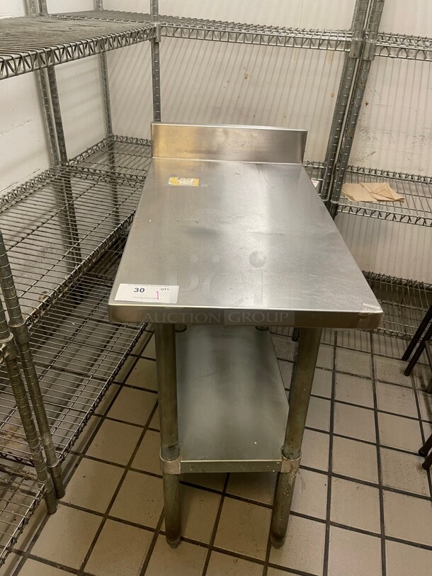 Clean! Commercial Stainless Steel Table With Shelf NSF 18x30x35 - Image 1 of 6