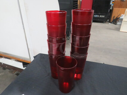 One Lot Of 11 Poly Glasses.