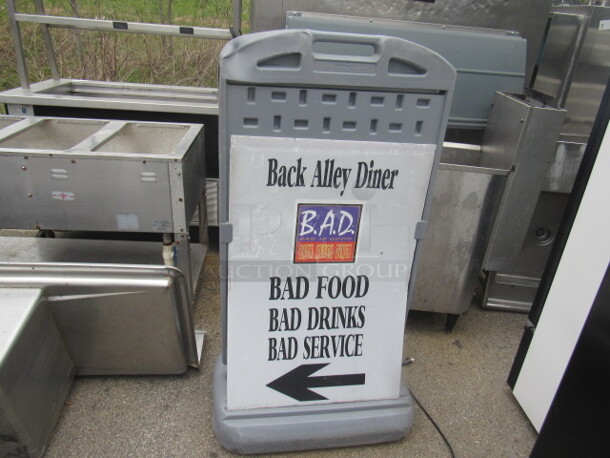 One Dual Sided Sign Holder.26X54 - Image 1 of 2