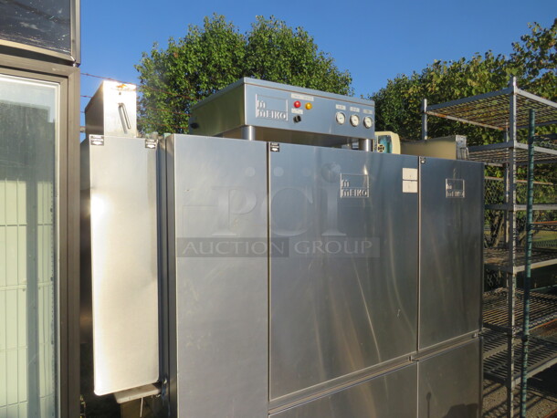 One Meiko 82 Inch Hi Temp Conveyor Dishwasher. Model# K-66ET. 460/208 Volt. 3 Phase.  - Image 2 of 2