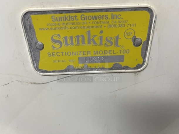 Sunkist Sectionizer Model 100
Cut fresh fruits and vegetables into uniform, even wedges with the Sunkist S-100 Commercial Sectionizer. This product makes it a breeze to cut lemons, limes, oranges, tomatoes, onions, and a host of other produce into identical wedges or slices. Simply insert your whole or cut-to-size produce into the Sectionizer, push down on the lever, and your fruits and vegetables will be perfectly cut! This versatile tool is suitable for cutting all firm fruits and vegetables that do not have pits. Not only does the Sectionizer save time over cutting produce by hand, it makes it easy for any member of your kitchen staff to create uniform cuts that will enhance the presentation of your signature salads, entrees, desserts, or beverages.
Commercial GRADE NSF WORKING
 - Image 7 of 7