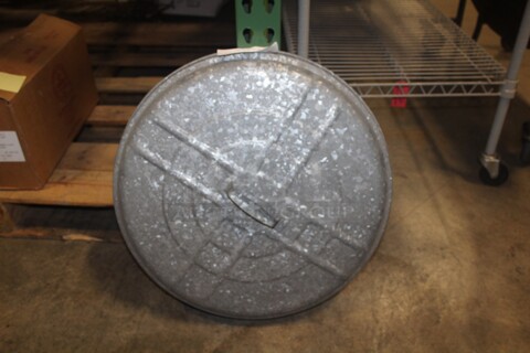 NEW! 8 20" Round Aluminum Trash Can Lids. 8X Your Bid! 